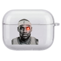 LeBron James clear AirPods case with charging indicator visible