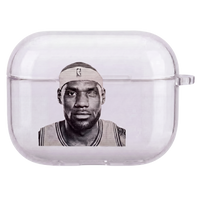 LeBron James clear AirPods case portrait design